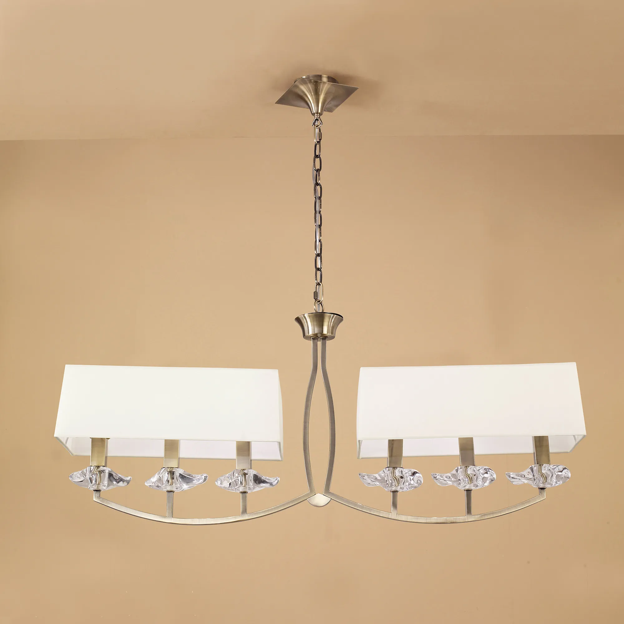 Akira Antique Brass-Cream Ceiling Lights Mantra Linear Fittings Akira Antique Brass-Cream Ceiling Lights Mantra Linear Fittings